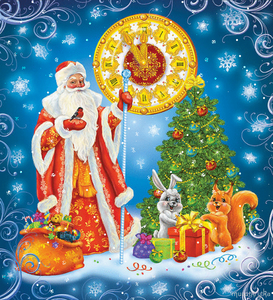 музыкальная новогодняя открытка, снежинка, gif с новым годом