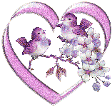 Анимация сердце птички цветы с кодом