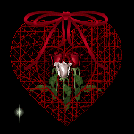 Анимация сердце с розами, день святого Валентина