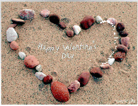 Анимация сердечко из камушков, день святого Валентина