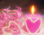 музыкальные открытки тебе, Если в сердце живет любовь, Музыкальная открытка с кодом от сайта muzotkrytka, эта открытка для тебя, анимация розовая свеча сердечки