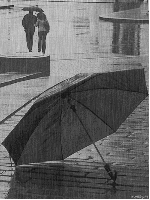 музыкальная открытка Крис Сфирис - Эрос,анимация зонт под дождем