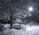 музыкальная открытка, александра из кф Москва слезам не верит, анимация зима парк снег фонарь